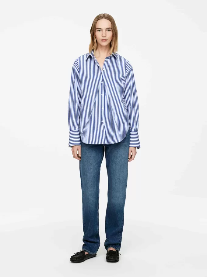 Popeline-Hemd mit entspannter Passform Popeline-Hemd mit entspannter Passform