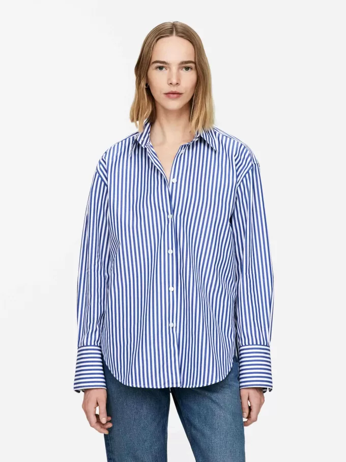 Popeline-Hemd mit entspannter Passform Popeline-Hemd mit entspannter Passform