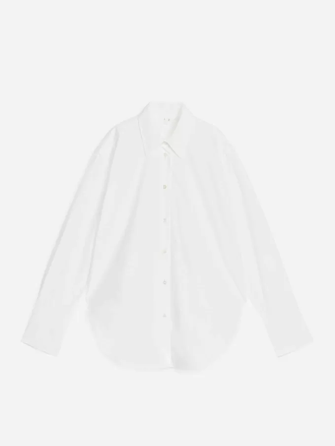 Popeline-Hemd mit entspannter Passform Popeline-Hemd mit entspannter Passform