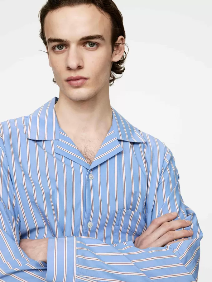 Pyjama-Hemd aus Popeline Pyjama-Hemd aus Popeline