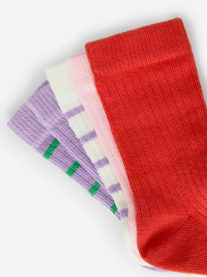 Rippstrick-Babysocken, 5 Paar Rippstrick-Babysocken, 5 Paar