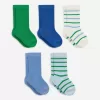 Rippstrick-Babysocken, 5 Paar