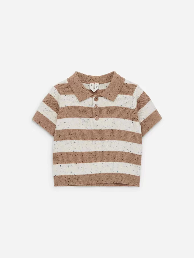 Rippstrick-Poloshirt Rippstrick-Poloshirt