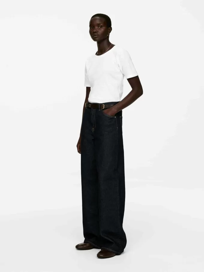 Schmales Ripp-T-Shirt Schmales Ripp-T-Shirt