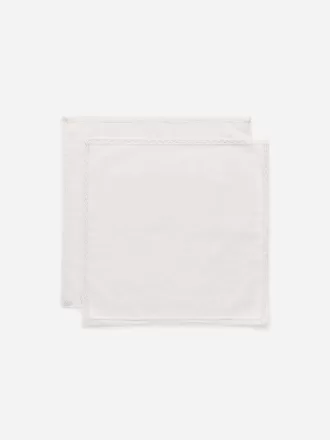 Servietten mit Spitzenkante, 2er-Set