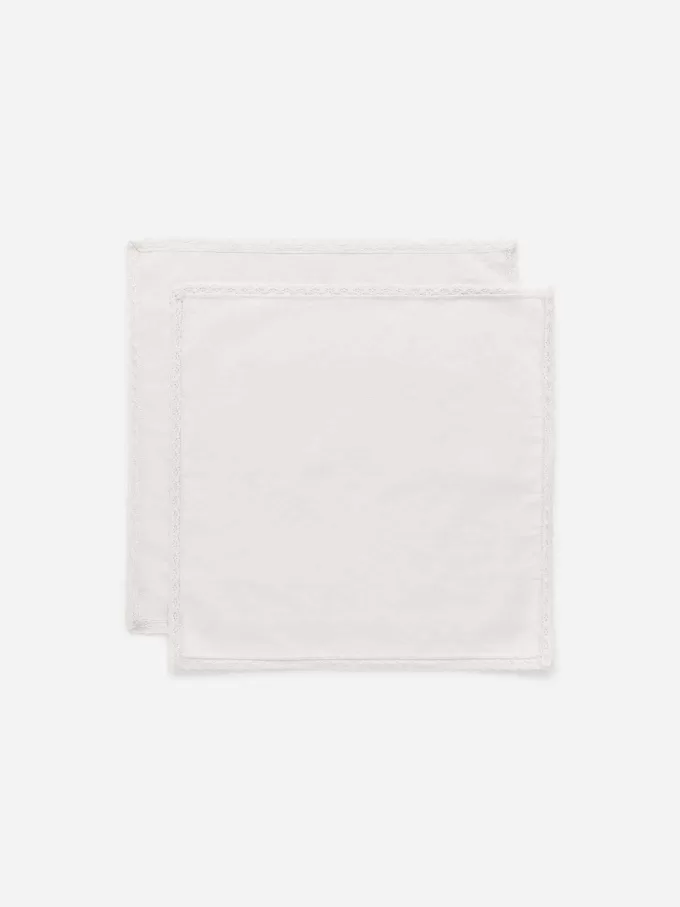 Servietten mit Spitzenkante, 2er-Set Servietten mit Spitzenkante, 2er-Set