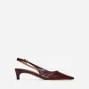 Slingback-Pumps aus Leder Slingback-Pumps aus Leder