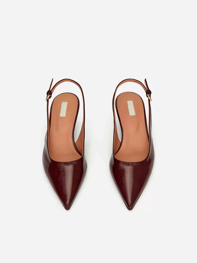 Slingback-Pumps aus Leder Slingback-Pumps aus Leder