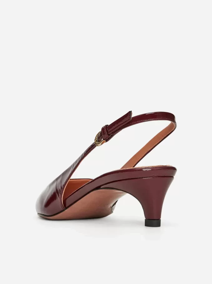 Slingback-Pumps aus Leder Slingback-Pumps aus Leder