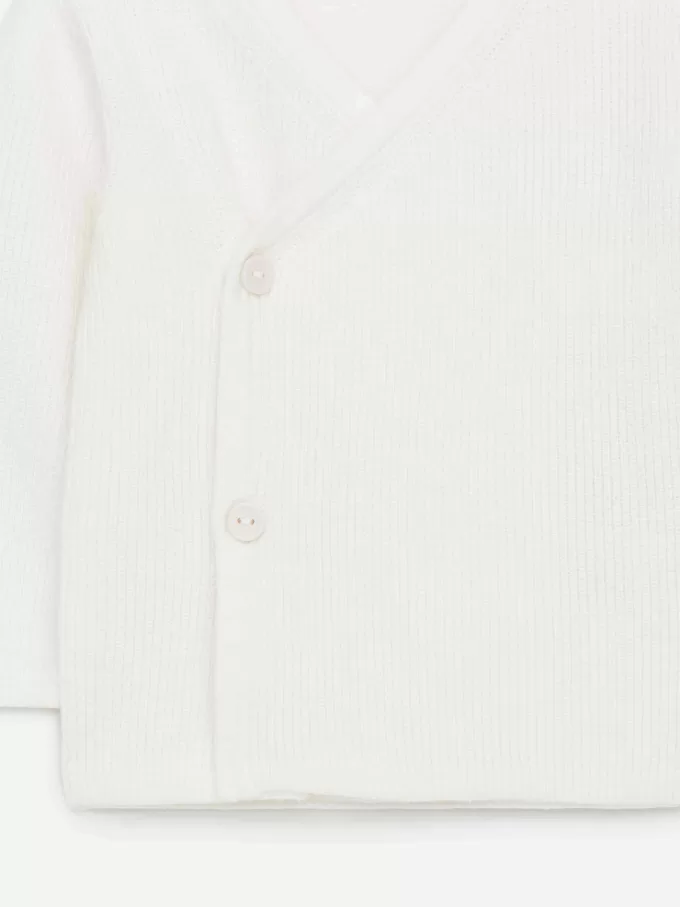 Strickjacke aus weicher Baumwolle für Neugeborene