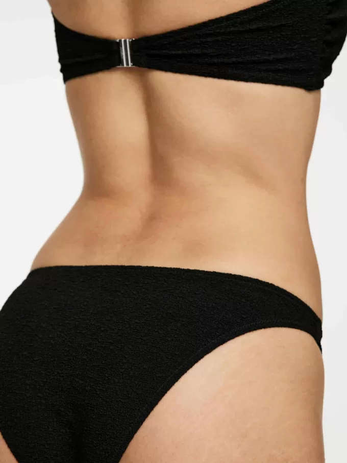 Strukturierter Bikini-Slip mit hoher Taille Strukturierter Bikini-Slip mit hoher Taille