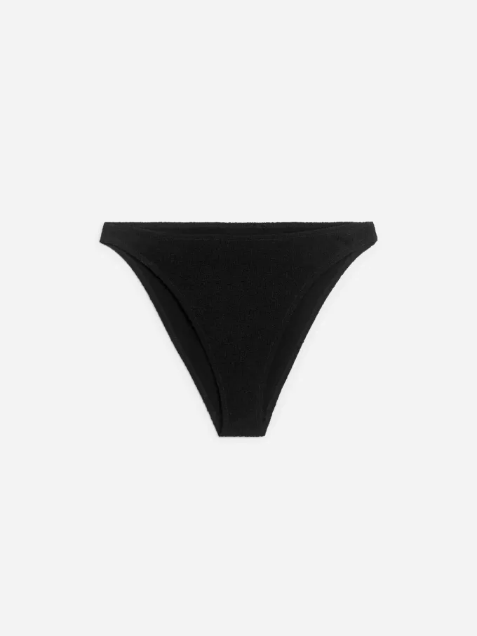 Strukturierter Bikini-Slip mit hoher Taille Strukturierter Bikini-Slip mit hoher Taille
