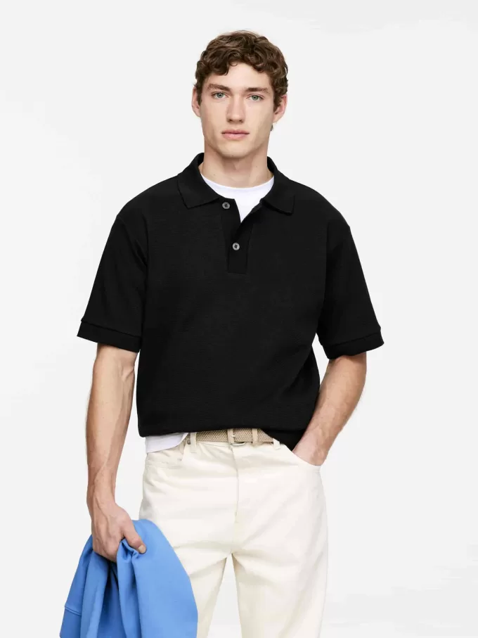 Strukturiertes Poloshirt Strukturiertes Poloshirt
