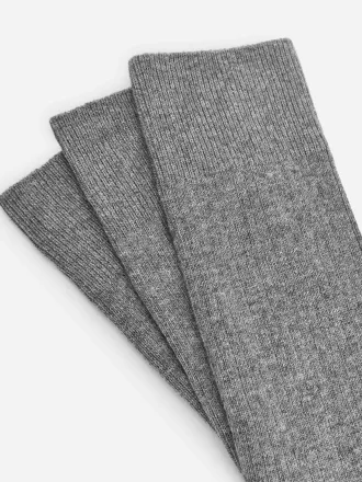 Supima-Baumwollrippsocken-Set mit 3 Paaren