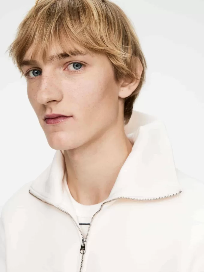 Sweatshirt mit halbem Reißverschluss Sweatshirt mit halbem Reißverschluss