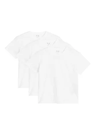 T-Shirt mit Rundhalsausschnitt im 3er-Set