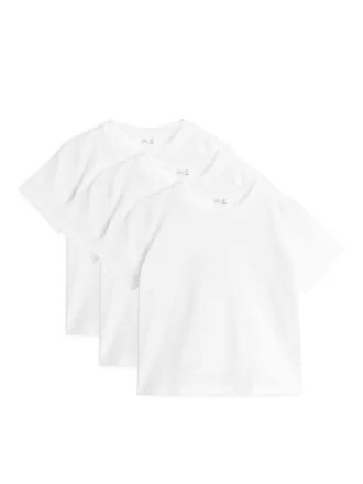 T-Shirt mit Rundhalsausschnitt im 3er-Set