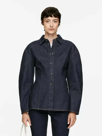 Tailliertes Jeanshemd