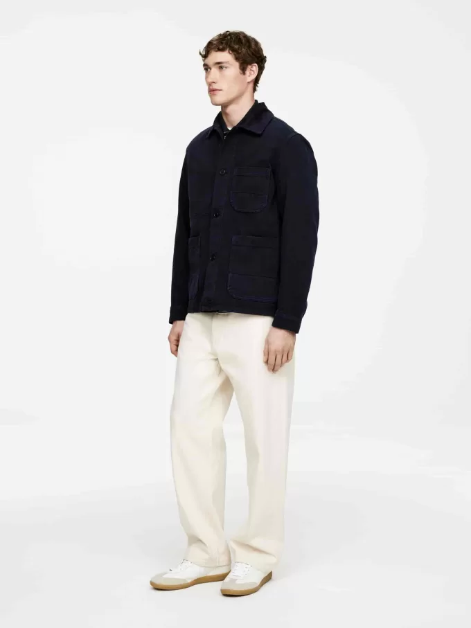 Überfärbtes Twill-Overshirt Überfärbtes Twill-Overshirt