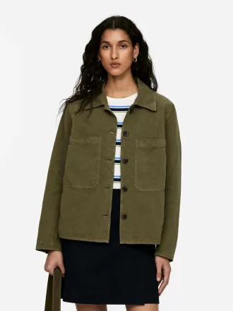 Überhemd aus Leinenmischung