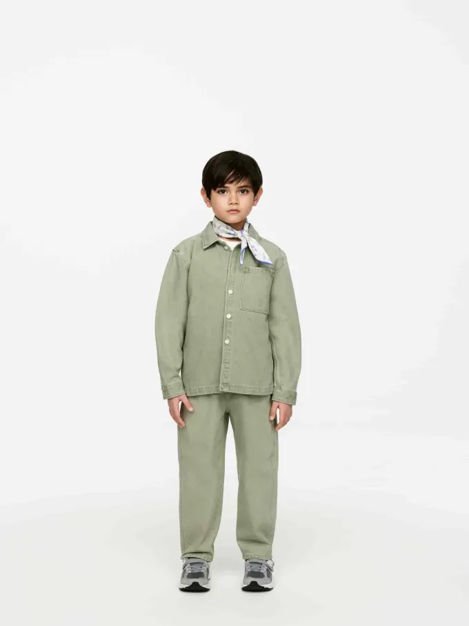 Überhemd aus gewaschenem Denim Überhemd aus gewaschenem Denim