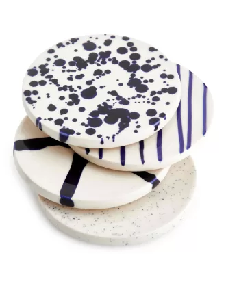 Untersetzer aus Steingut, 4er-Set