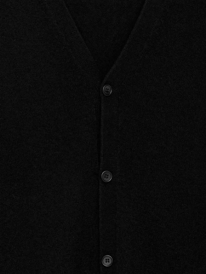 Weste-Cardigan aus Wolle und Baumwolle Weste-Cardigan aus Wolle und Baumwolle