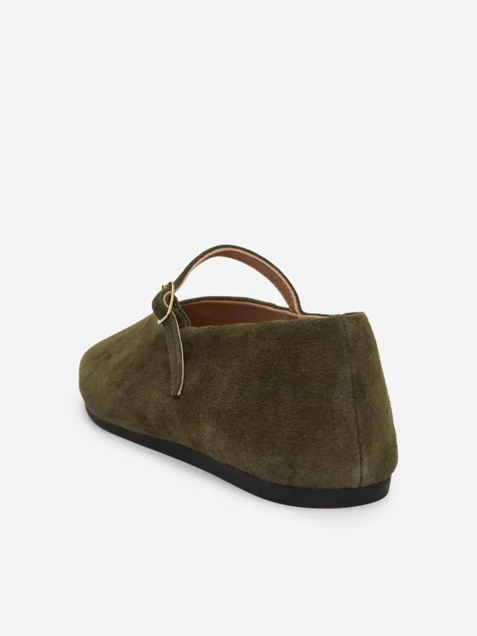 Wildleder-Mary-Jane-Flats Wildleder-Mary-Jane-Flats