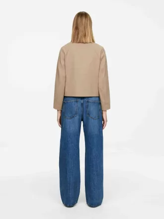 Zweireihiger Blazer aus Baumwolle